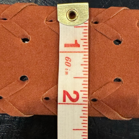 Maurices Faux Suede Leather Belt Women’s 42’ or XL Rust Color Stitching Detail - Picture 7 of 7